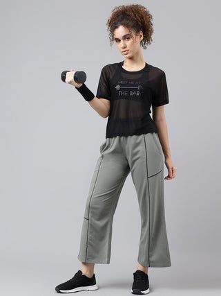 MKH Quick Dry Mesh Crop T Shirt Womens Active Top