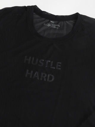 MKH Womens Black Mesh Short Length Sporty T Shirt