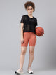MKH Womens Black Mesh Short Length Sporty T Shirt