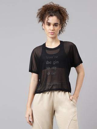 MKH Womens Mesh Crop T Shirt For Gym And Training