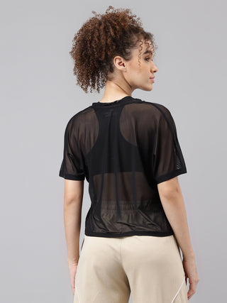 MKH Womens Mesh Crop T Shirt For Gym And Training