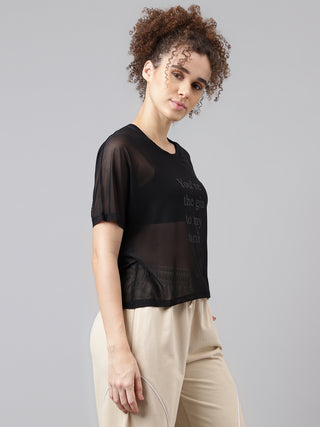 MKH Womens Mesh Crop T Shirt For Gym And Training