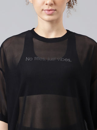 MKH Womens Oversized Sheer Mesh T Shirt For Gym