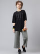 MKH Oversized Black Mesh T Shirt Womens Sporty Look