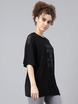 MKH Womens Relaxed Mesh T Shirt Casual Activewear