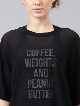 MKH Womens Relaxed Mesh T Shirt Casual Activewear