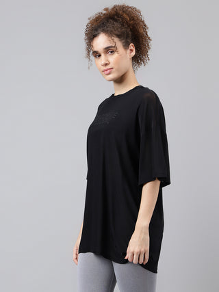 MKH Flowy Black Mesh T Shirt Womens Workout Layer