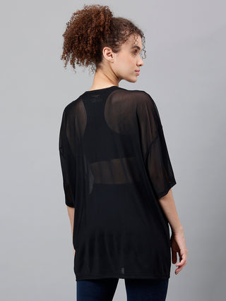MKH Relaxed Fit Mesh T Shirt Womens Activewear