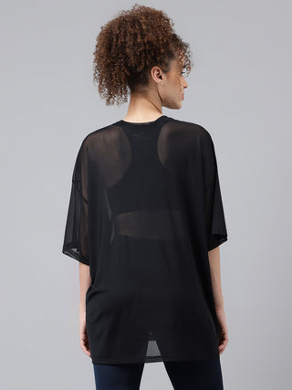 MKH Relaxed Oversized Mesh T Shirt Womens Yoga And Training
