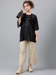 MKH Womens Loose Mesh T Shirt Black Breathable Design