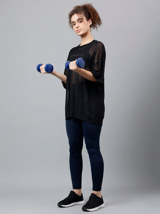 MKH Oversized Mesh T Shirt Womens Athleisure Essential