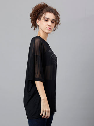 MKH Oversized Mesh T Shirt Womens Athleisure Essential