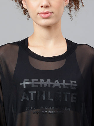 MKH Oversized Mesh T Shirt Womens Athleisure Essential