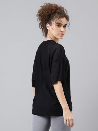 MKH Black Elevate Mesh Overlay Tee – Training Essential
