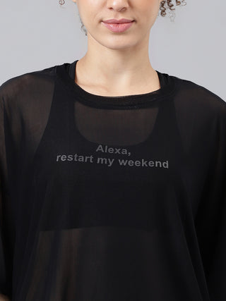 MKH Black Elevate Mesh Overlay Tee – Training Essential