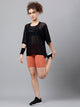 MKH Black Zenith Mesh Active Top – Oversized Fit