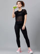 MKH Black See-Through Mesh Trendy Gymwear T-Shirt