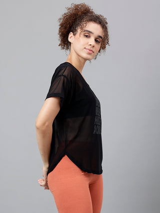 MKH Mesh Women Fitness Wear Gym T-Shirt