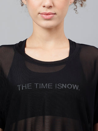 MKH Black Mesh Perfect Layering T-Shirt