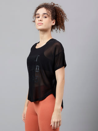 MKH Black Mesh Sports T-Shirt