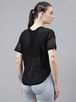 MKH Women Athleisure  Mesh T-Shirt