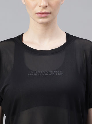 MKH Women Athleisure  Mesh T-Shirt