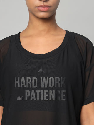 MKH Black Mesh Training, Running & Fitness T-Shirt