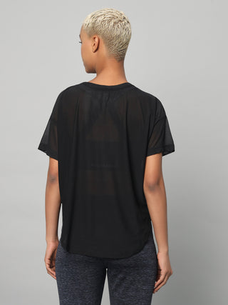 MKH Black Mesh Training, Running & Fitness T-Shirt