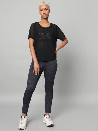 MKH Black Mesh Training, Running & Fitness T-Shirt