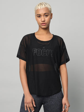 MKH See-Through Mesh Bold Activewear T-Shirt