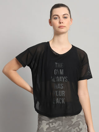 MKH Women Mesh Yoga & Training T-Shirt