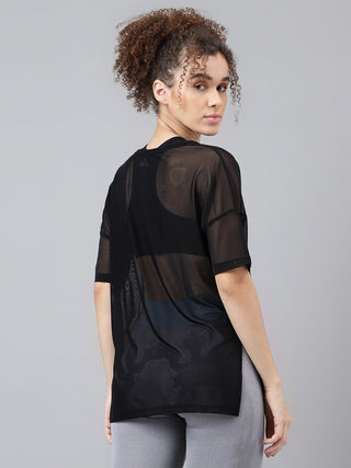 MKH PowerMove Training Tee – Breathable Black Mesh Edition
