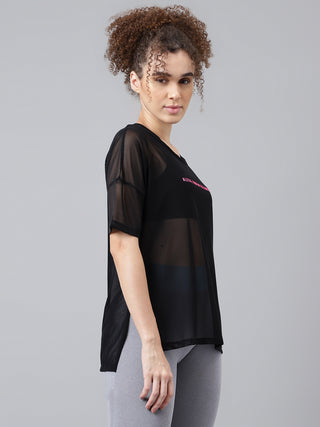 MKH PowerMove Training Tee – Breathable Black Mesh Edition