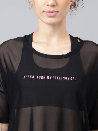 MKH PowerMove Training Tee – Breathable Black Mesh Edition