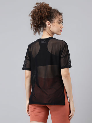 MKH Black CoreMotion Active Tee – Sheer Panel Detail