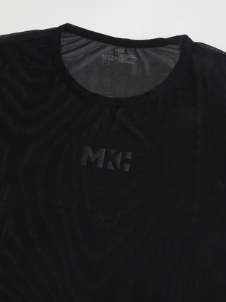 MKH SwiftDry Mesh Tee – Side Slit Black Activewear