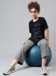 MKH Black StrideFlex Workout Tee – Breathable Everyday Fit