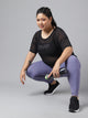MKH Curve Athleisure Mesh Black Sheer T-Shirt for Women