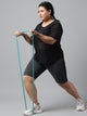 MKH Curve Sportswear Sheer Black Mesh Plus Size T-Shirt
