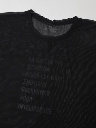 MKH PowerPulse Black Mesh T-Shirt for Women