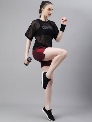 MKH Black AirFlex Training Mesh T-Shirt for Women