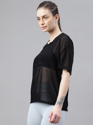 MKH CoreMotion Black Active T-Shirt for Women