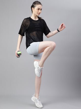 MKH CoreMotion Black Active T-Shirt for Women