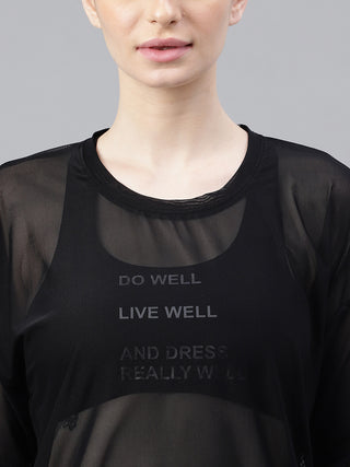 MKH CoreMotion Black Active T-Shirt for Women