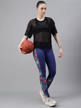 MKH Black AeroMove Mesh T-Shirt for Women