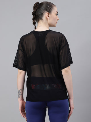 MKH BreatheActive Black Mesh T-Shirt for Women
