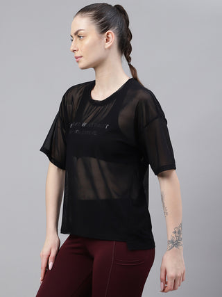 MKH Black VitalAir Mesh T-Shirt for Women