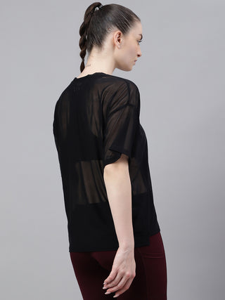 MKH Black VitalAir Mesh T-Shirt for Women