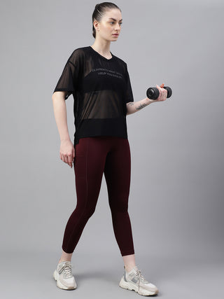 MKH Black VitalAir Mesh T-Shirt for Women