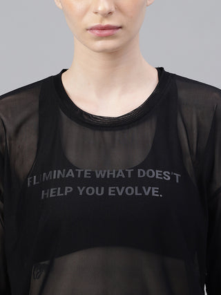MKH Black VitalAir Mesh T-Shirt for Women